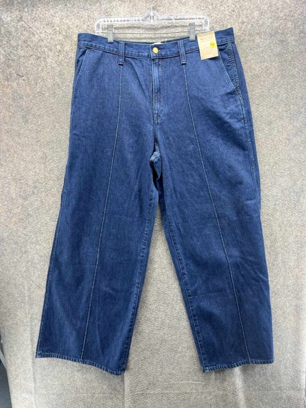 Madewell Jeans Womens 33 Blue Dark Wash High Rise Superwide Leg Denim Pants